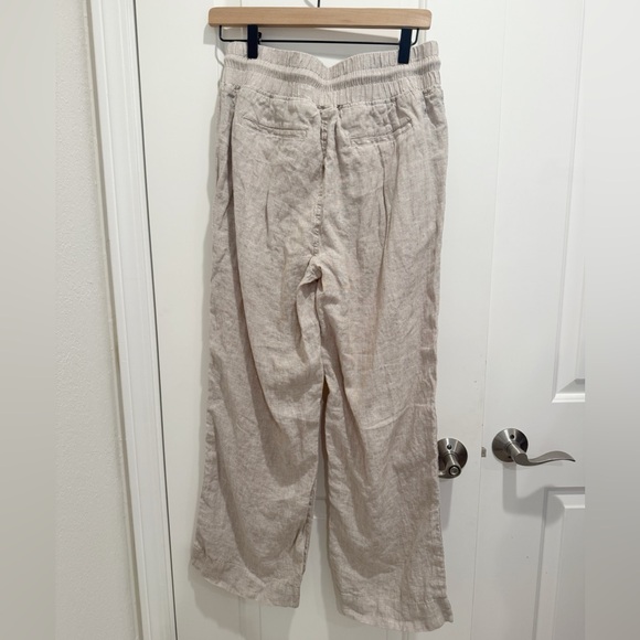 QUINCE 100% European Linen Wide Leg Drawstring Pants in Flax size Medium - Picture 6 of 10